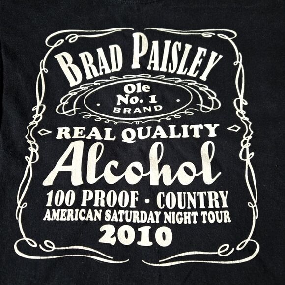 Brad Paisley 2010 Concert Tee 100% Cotton Size Small - Picture 2 of 4